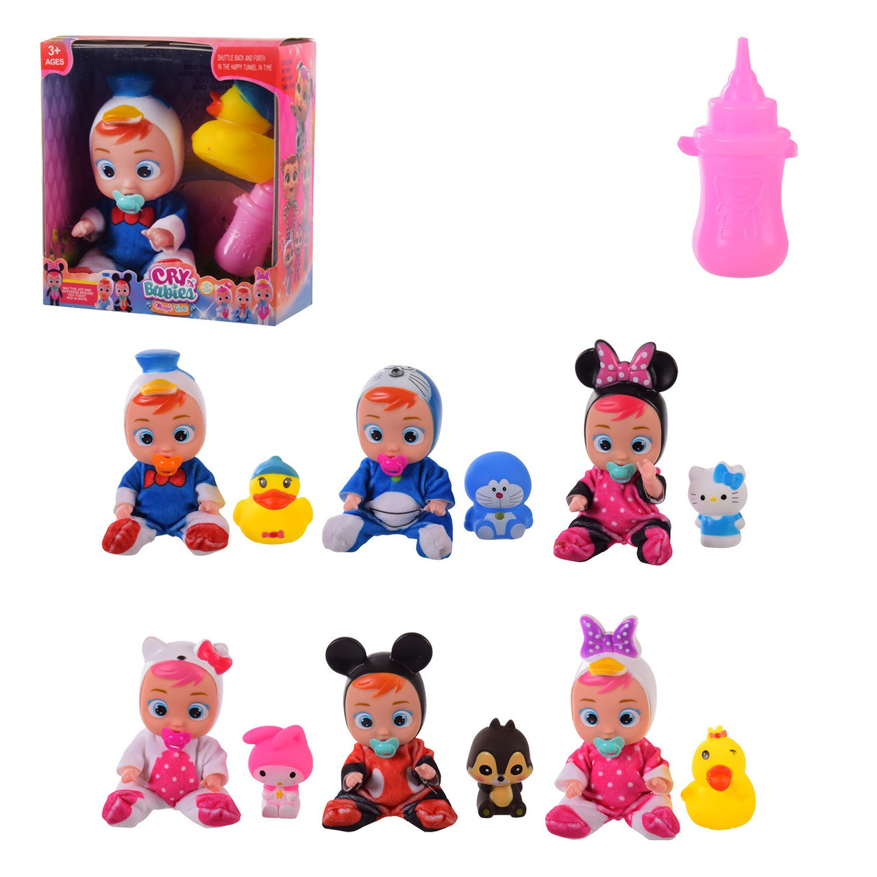 Пупс CB XF910A (2035928), Cry Babies, лялька, фігурка, пляшечка, пустушка, звук, сльози, іграшка 14 см, лялечка, фото 1