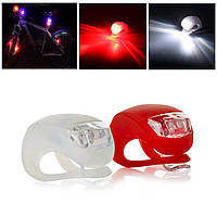 Ліхтарик на велосипед HJ008-2 (2 шт.) Червоний/Білий, велофара ліхтар для велосипеда  льоттарик на велосипед (ST)