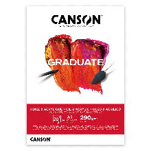 Склейка паперу для акрилу та олії  GRADUATE, А5 (14,8*21см), 290г/м2, 20л, Canson