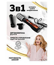 Фен щітка стайлер для сушіння волосся Gemei GM-4829 800 Вт електричний професійний для укладання обертова, фото 6