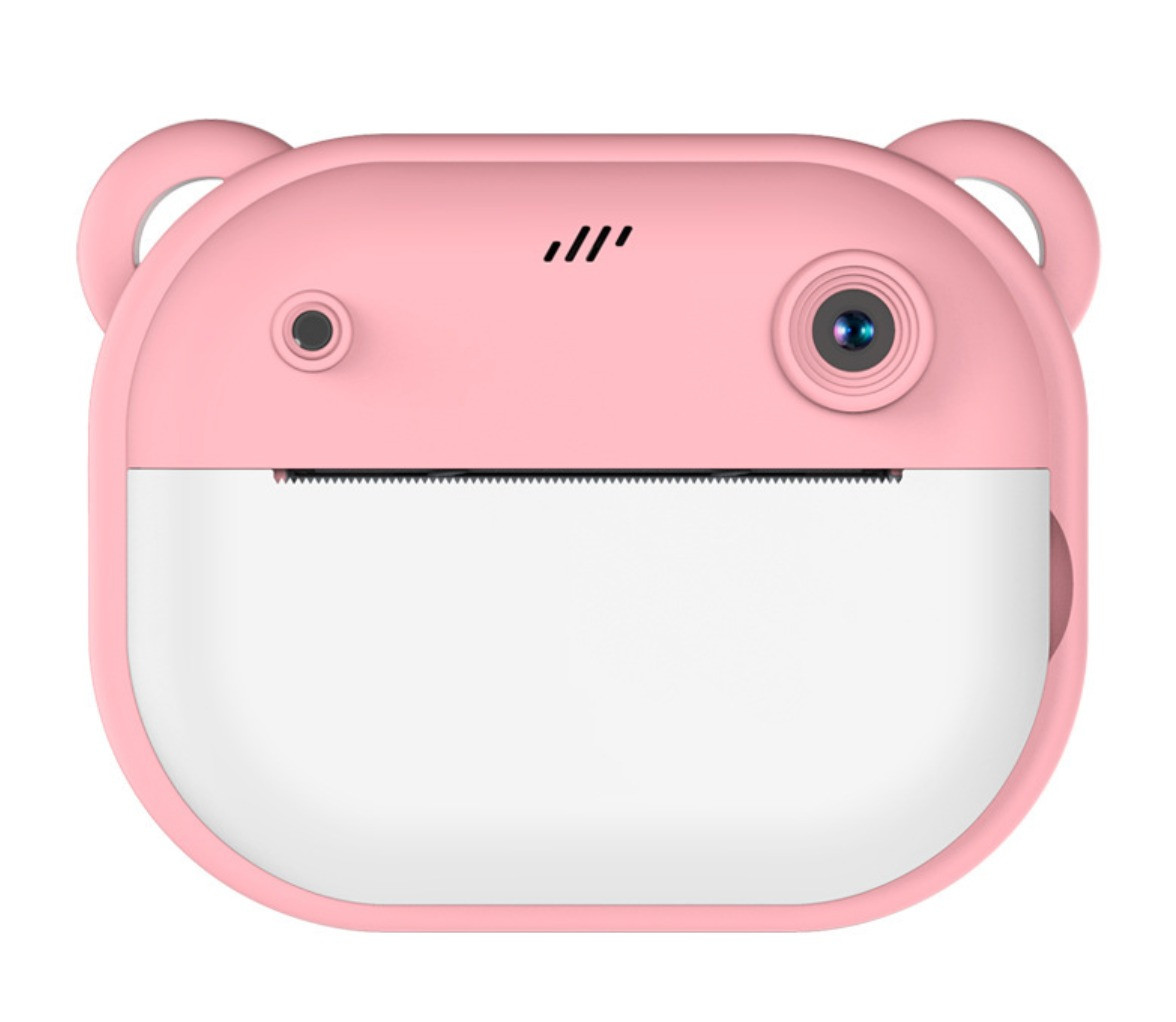 Дитячий фотоапарат Y600 Pink цифровий з моментальним друком і флешкою Рожевий