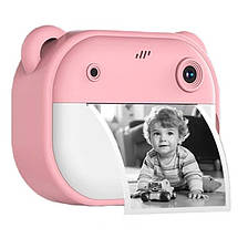 Дитячий фотоапарат Y600 Pink цифровий з моментальним друком і флешкою Рожевий, фото 6