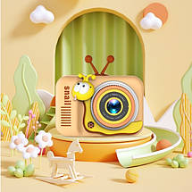 Дитячий фотоапарат Q2 Yellow Snail цифровий із селфі камерою іграми флешкою чохлом равлик Жовтий, фото 3
