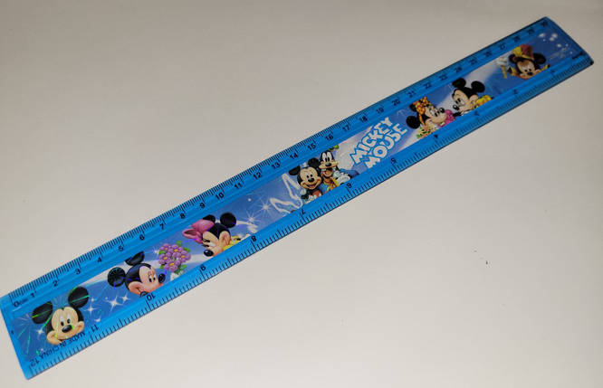 Лінійка пластикова 30 см Mickey Mouse, фото 1