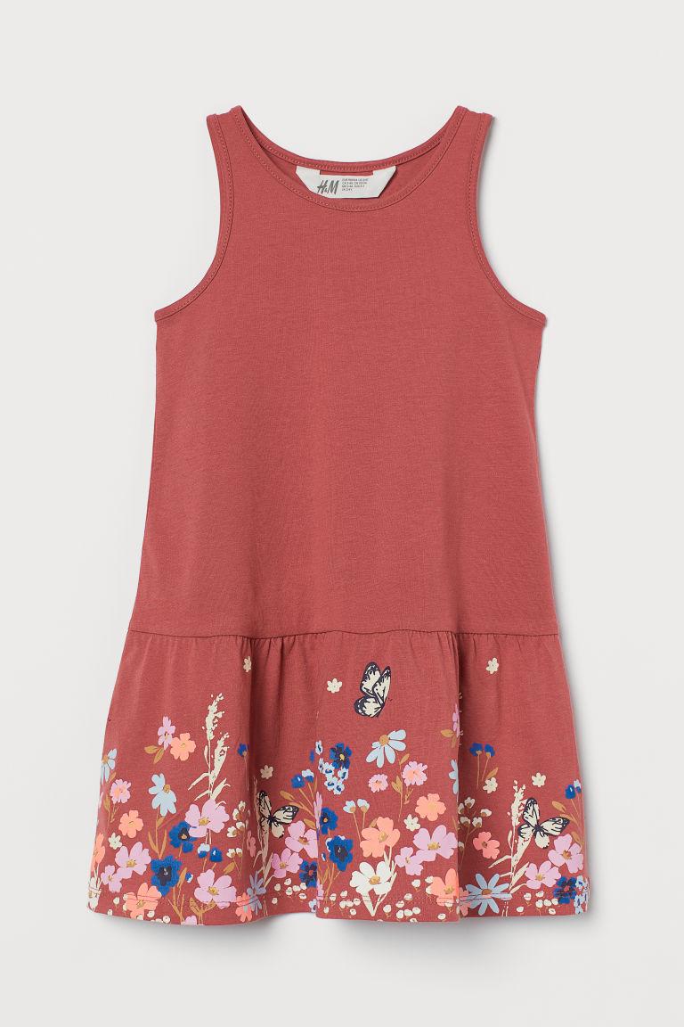 Сукня теракотова квітковий принт H&M 110/116, 122/128см