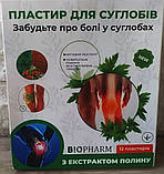 Знеболювальний пластир для коліна з екстрактом полину BIOPHARM 12 шт./1уп, 100% натуральний продукт, фото 6