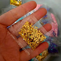 Блискітки Finding Наповнювач для смоли зірочки Золотистий 1 г