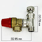 Запобіжний клапан 8 бар 1/2" з накидною гайкою + трійник BS KVANT, фото 5