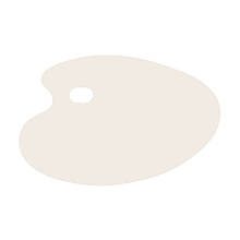 Палітра пластикова овальна плоска, 43х30см., D.K.ART & CRAFT