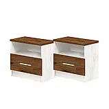 Тумба нічна (2шт.) Маркос NEW (Мебель-Сервіс) 510х372х456мм дуб санома, фото 2