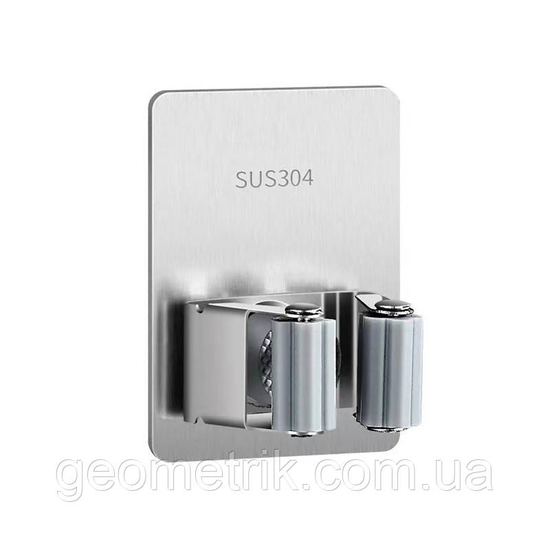 Самоклеючий тримач для швабри - нержавіюча сталь SUS304 - без свердління і клею - slv, фото 1