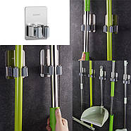 Самоклеючий тримач для швабри - нержавіюча сталь SUS304 - без свердління і клею - slv, фото 7