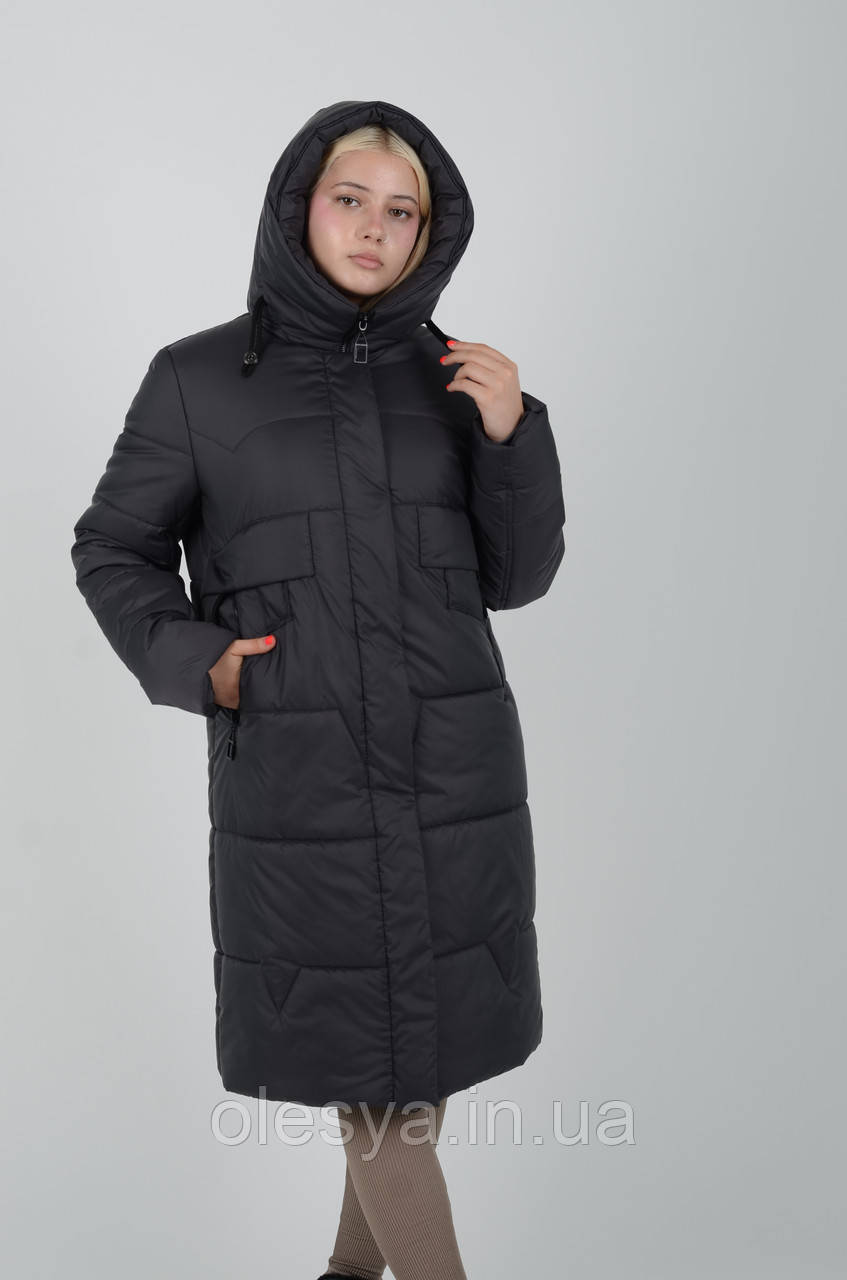 Пуховик зимовий стильний жіночий Aziks м-229 розміри 48- 58, фото 1