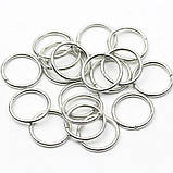 Пірсинг для волосся кільця 16мм колір срібний 10шт, фото 2