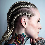 Пірсинг для волосся кільця 16мм колір срібний 10шт, фото 3