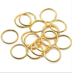 Пірсинг для волосся кільця  12мм  колір яскраво-золотий 50шт