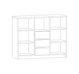 Комод 2Д+3Ш Аляска (Мебель-Сервіс) 1308х429х1045мм, фото 6