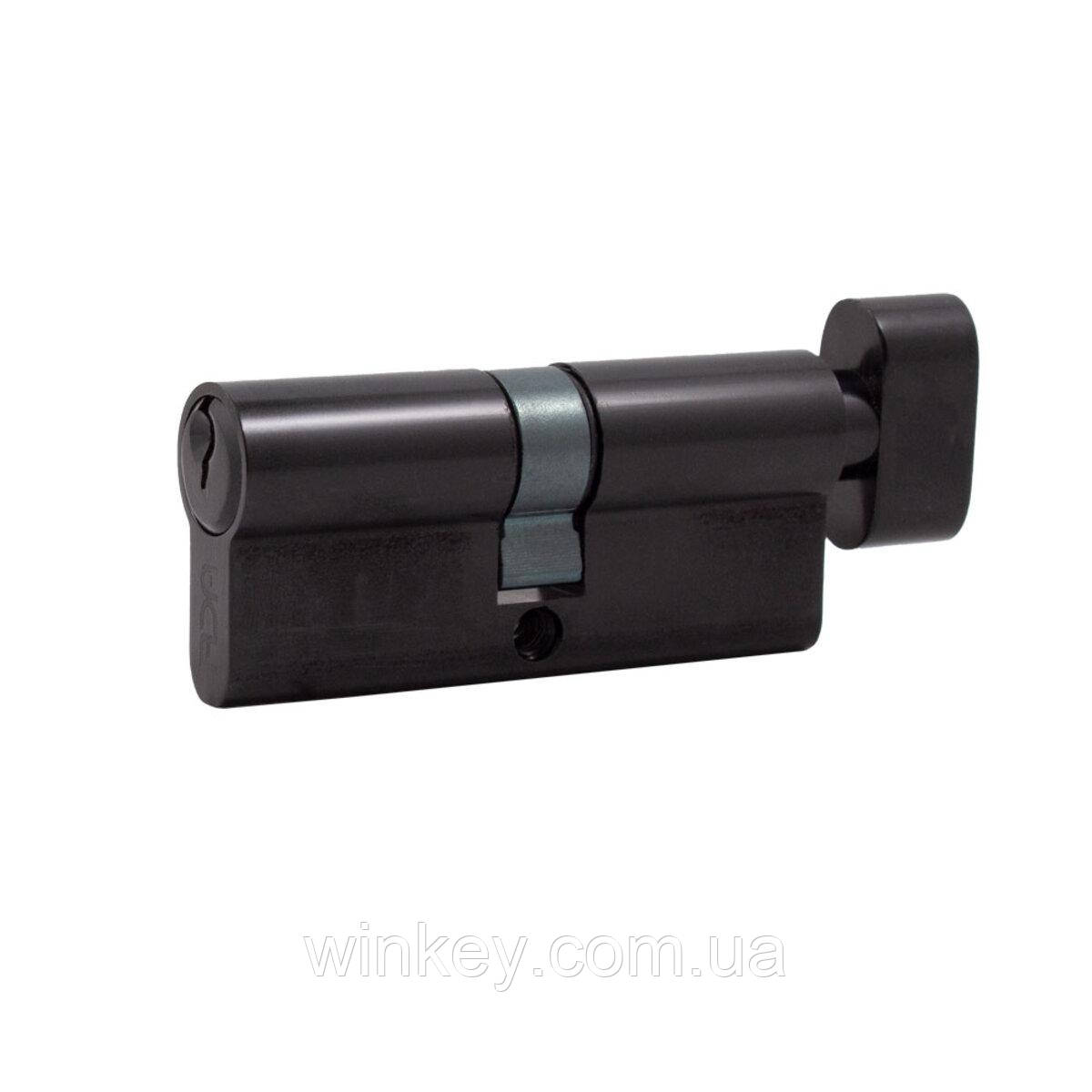Циліндр дверний RDA 35/35 ключ/баранчик 70мм чорний, фото 1
