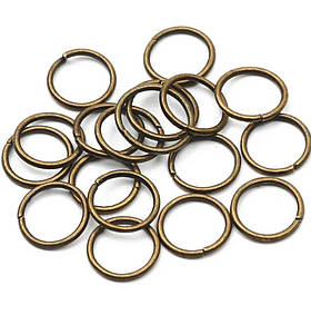 Пірсинг для волосся кільця  12мм  колір бронза 50шт