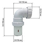 Сифон CL3 Boiler Series, 50 мм, сухий, кутовий, білий, фото 5