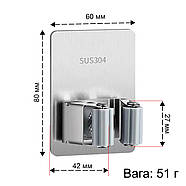 Самоклеючий тримач для швабри - нержавіюча сталь SUS304 - без свердління і клею - slv, фото 8