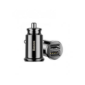 Автомобільний зарядний пристрій BASEUS GRAIN PRO CAR CHARGER (DUAL USB 4.8A) BLACK
