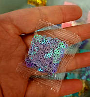 Блискітки Finding Наповнювач для смоли серця Фіолетово-синій перелив 1 г