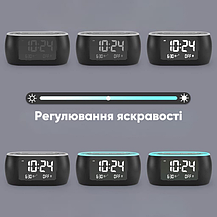 Радіобудильник BUFFBEE Glow, з LED-підсвіткою, USB-зарядним пристроєм, таймером сну, FM-радіо, Amazon, фото 2
