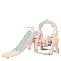 Дитяча гірка-гойдалка BAMBI CASTLE-8 Рожевий 146-180-122 см