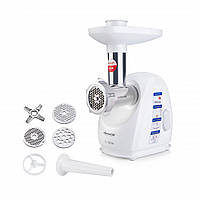 М'ясорубка електрична Zelmotor 489.8 White, 1900 Вт, з металевим шнеком і реверсом, для дому та кухні