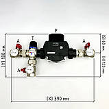 Термостатичний вузол на подачу LADOMIX.T1 25-80 з насосом DN1" KVANT, фото 6