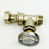 Термометр 0- 80°C d=40 мм трійник + НГ 1/2" Boiler Series KVANT, фото 3