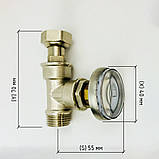 Термометр 0- 80°C d=40 мм трійник + НГ 1/2" Boiler Series KVANT, фото 4