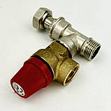Запобіжний клапан 6 бар 1/2" з накидною гайкою + трійник BS KVANT, фото 2