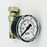 Манометр 10 бар 1/2" з накидною гайкою Boiler Series KVANT, фото 5