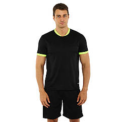 Форма футбольного Судія Zelart 581 розмір L (44-46) зріст 165-170 см Black-Neon Green
