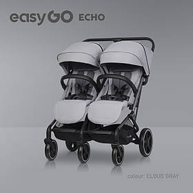 Прогулянкова коляска для двійні Euro-Cart Echo 2024 року, grey