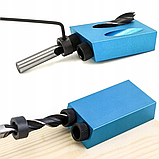 Меблевий кондуктор (6 мм, 8 мм, 10 мм) Kraft&Dele KD10573 для свердління отворів під косою шуруп під кутом, фото 2