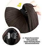 Шиньйон накладний хвіст на шпильці Didaka пряме волосся — 50 см "Шатенка", фото 7