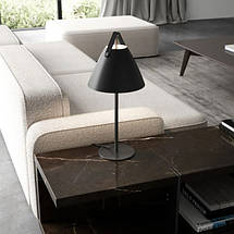 Настільна лампа Е27 чорний метал/шкіра 25х55 см, фото 5