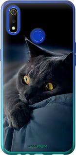 Чохол на Realme 3 Димчастий кіт "825u-1869-7290"
