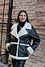 Жіноча зимова дублянка з еко дубляжу, фото 4
