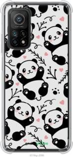 Чехол на Xiaomi Mi 10T Панды "4318sp-2096-7290", фото 1