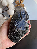 Обсидіан натуральний камінь необроблений обсидіан 12,4*7,8*5,8 см., фото 4