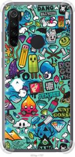 Чехол на Xiaomi Redmi Note 8 Стикер бомбинг 1 "693sp-1787-7290"