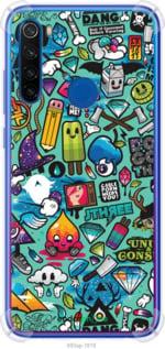 Чехол на Xiaomi Redmi Note 8T Стикер бомбинг 1 "693sp-1818-7290"