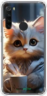 Чехол на Xiaomi Redmi Note 8 White cat "5646sp-1787-7290"
