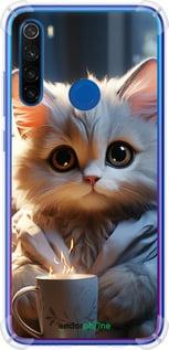 Чехол на Xiaomi Redmi Note 8T White cat "5646sp-1818-7290"