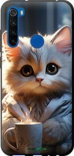 Чехол на Xiaomi Redmi Note 8T White cat "5646b-1818-7290"