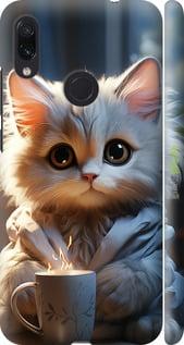 Чехол на Xiaomi Redmi Note 7 White cat "5646m-1639-7290"
